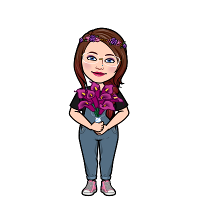 Mrs Brune holding Flowers